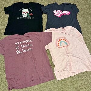 Adult Graphic T-Shirts - Pink, Blue, and Black